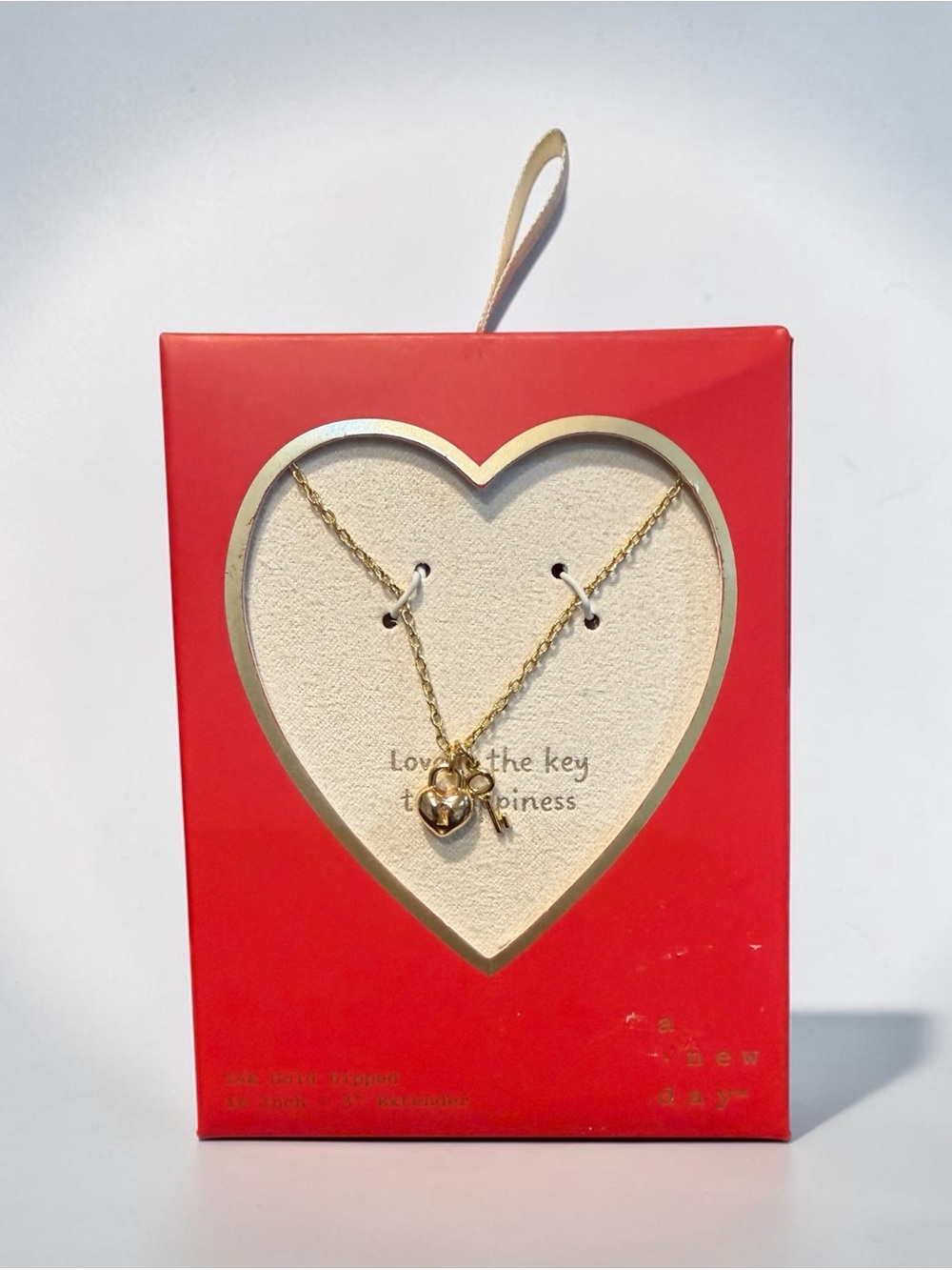 a new day Heart and Key Pendant Necklace